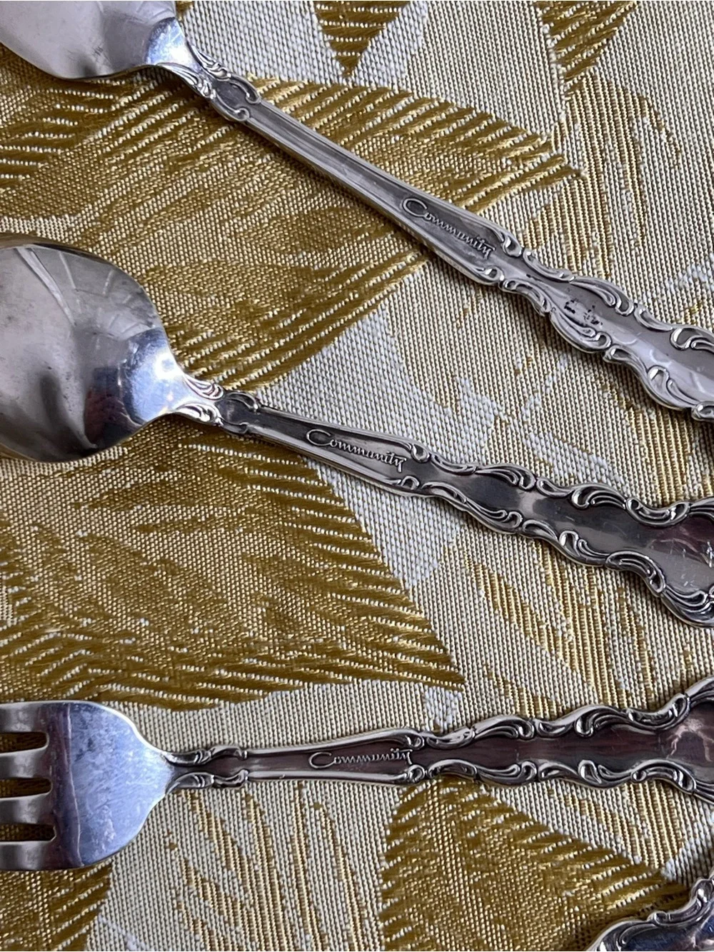 Vintage Community Child's Silver Plated 6 pc Flatware Set Kid's